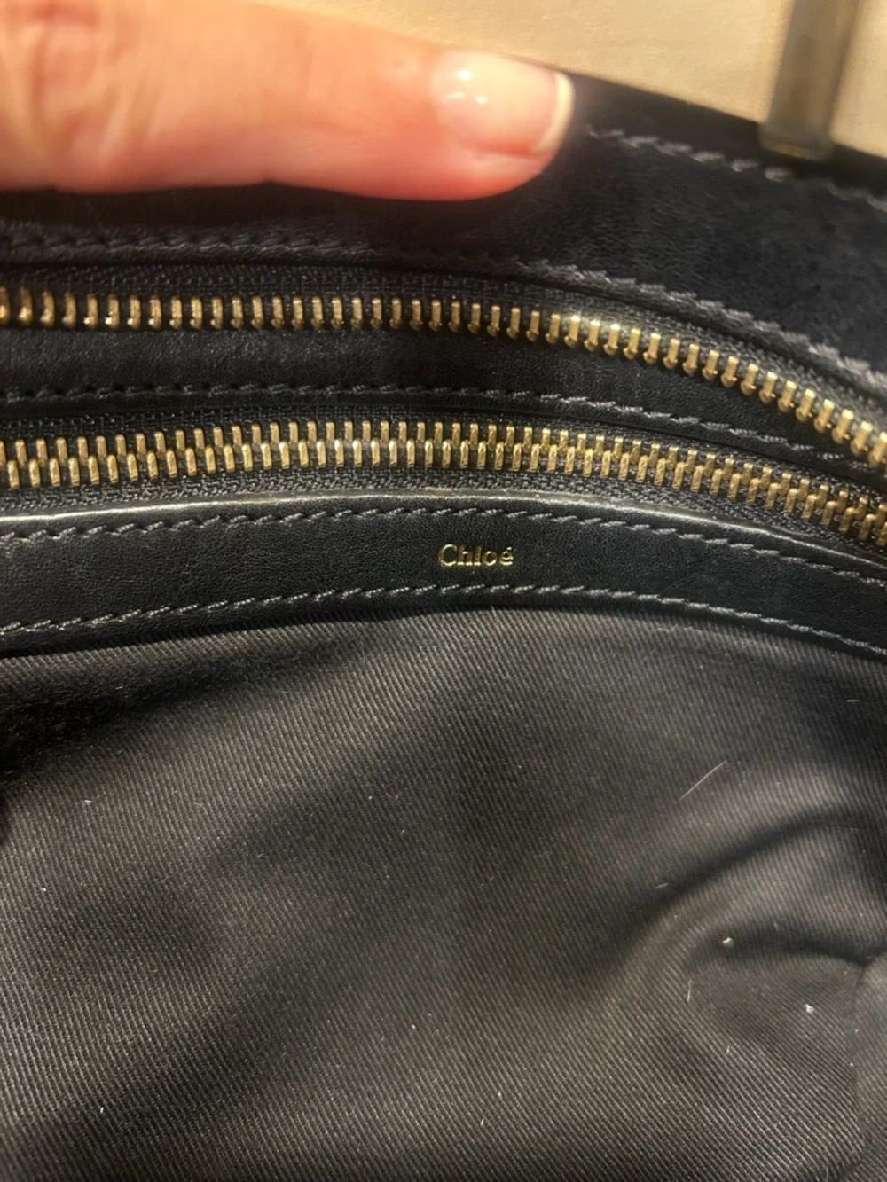 Chloe Black & Cream Leather Top-Handle Satchel - Picture 8 of 10